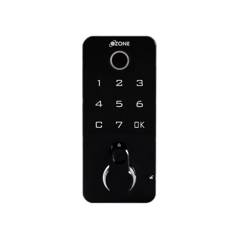 OZFL-102-FPK Lock for Home & Office | Emergency Key | Fingerprint Access